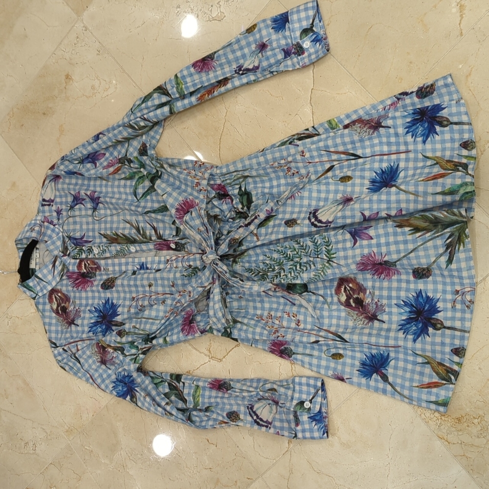By Malina Shirt Dress flowers Easter Size XL